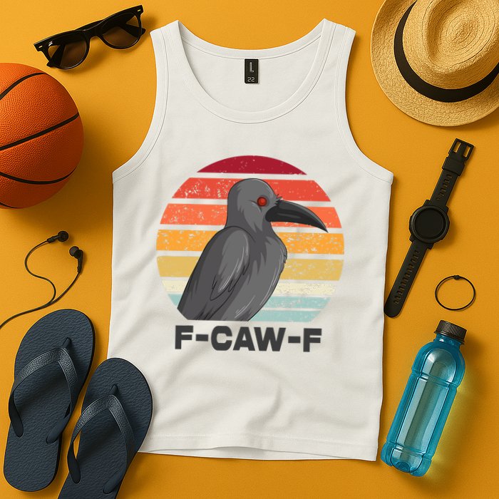 Funny F-Caw-F Crow Bird Tank Top