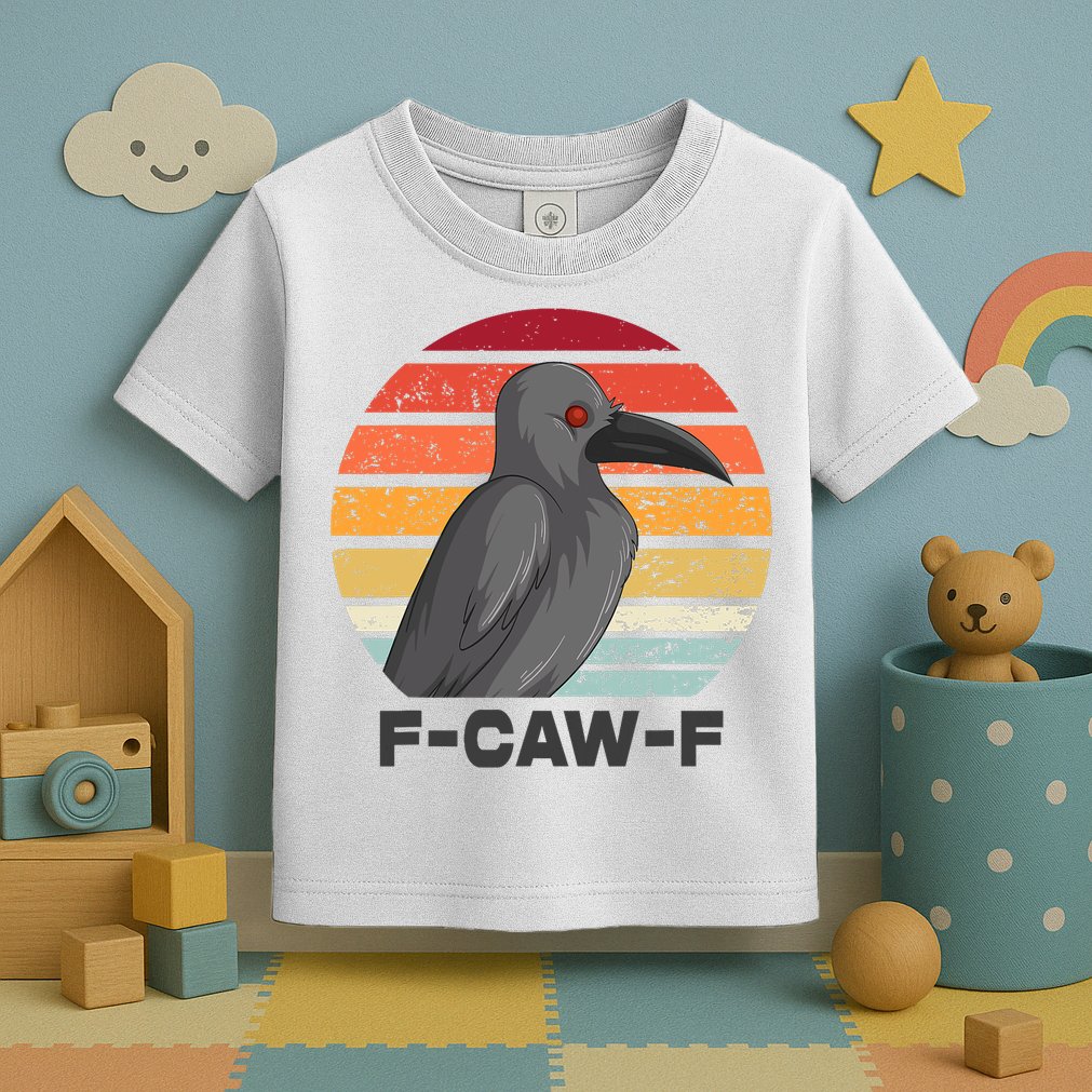 Funny F-Caw-F Crow Bird Toddler T-Shirt
