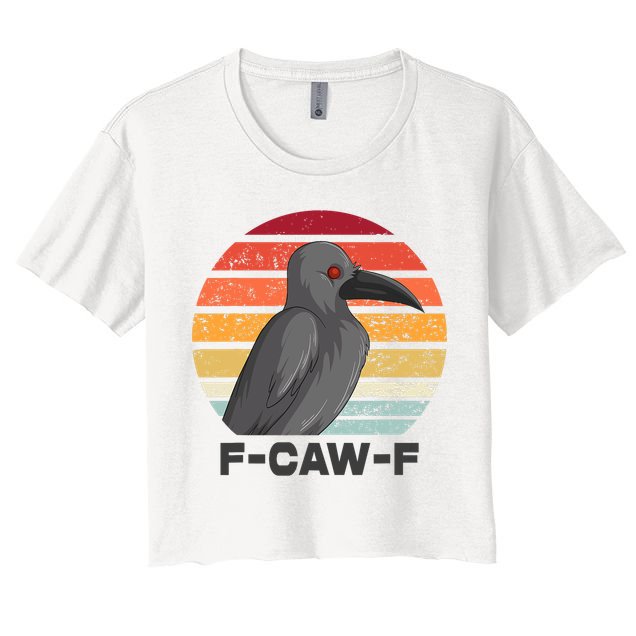 Funny F-Caw-F Crow Bird Crop Top