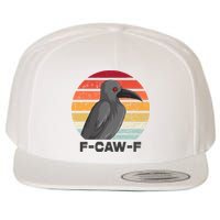 Funny F-Caw-F Crow Bird Wool Snapback Cap