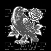 Funny F-Caw-F Crow Black Crow, F-Caw-F Black Bird Drawstring Bag
