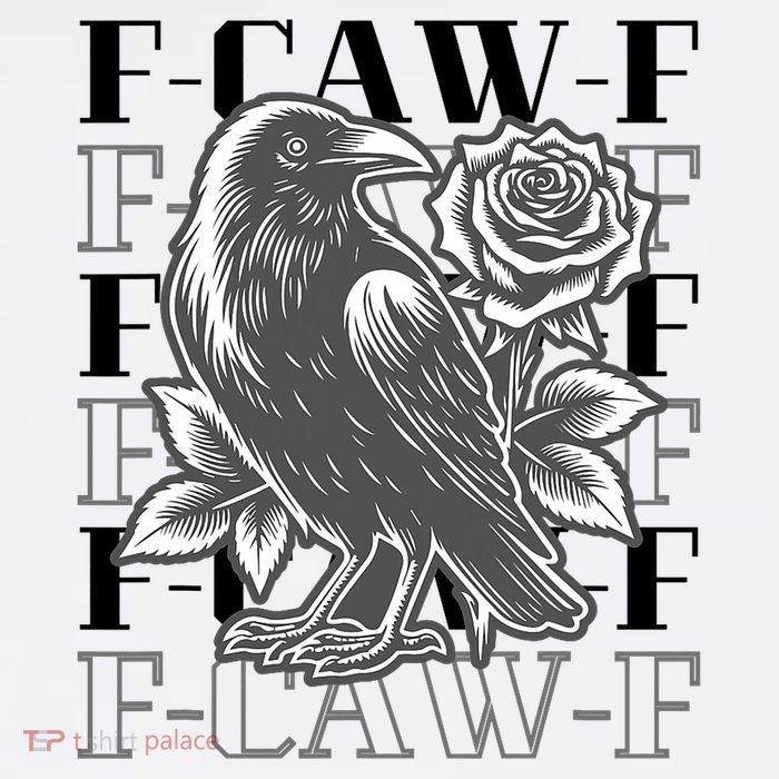 Funny F-Caw-F Crow Black Crow, F-Caw-F Black Bird Tall T-Shirt