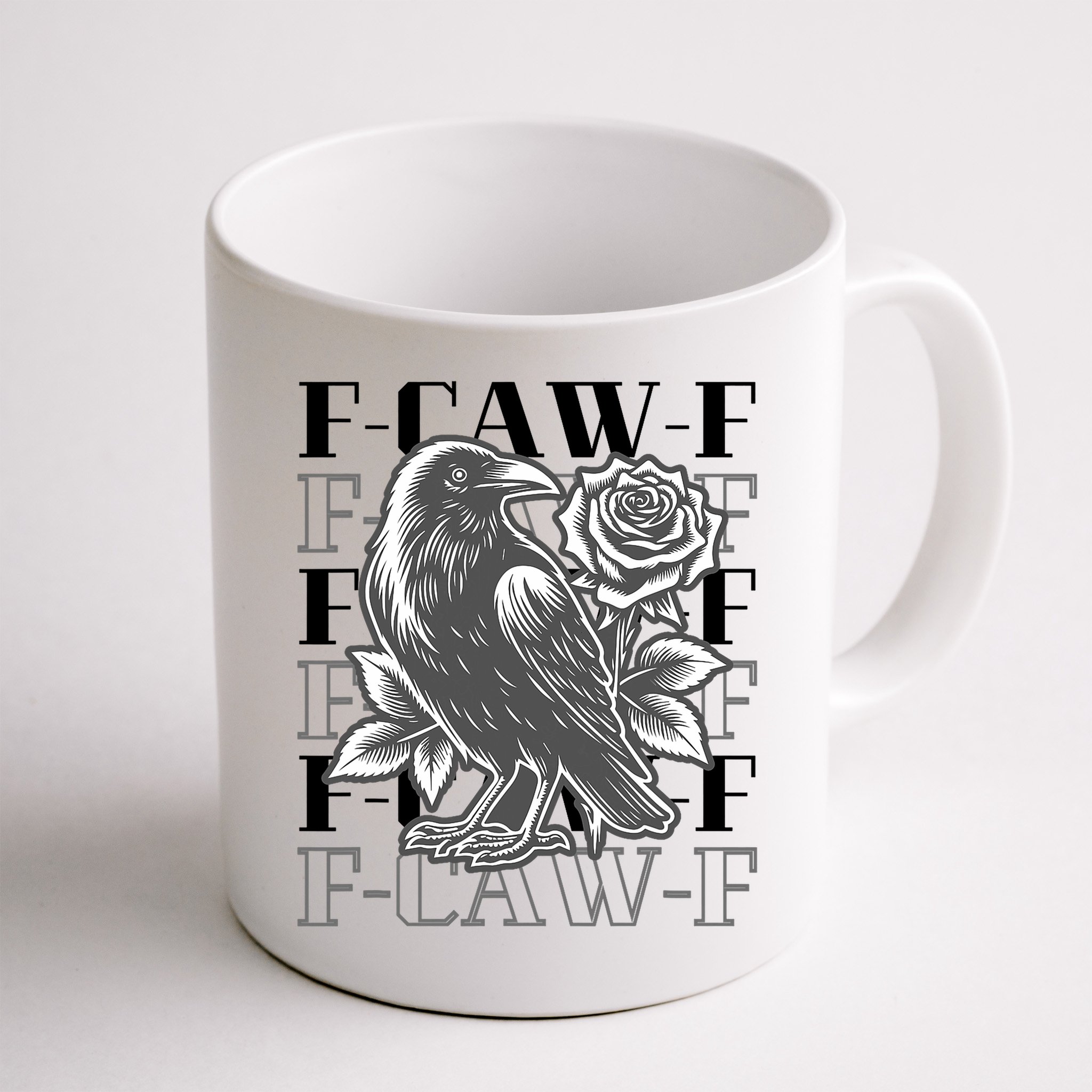 Funny F-Caw-F Crow Black Crow, F-Caw-F Black Bird Mug