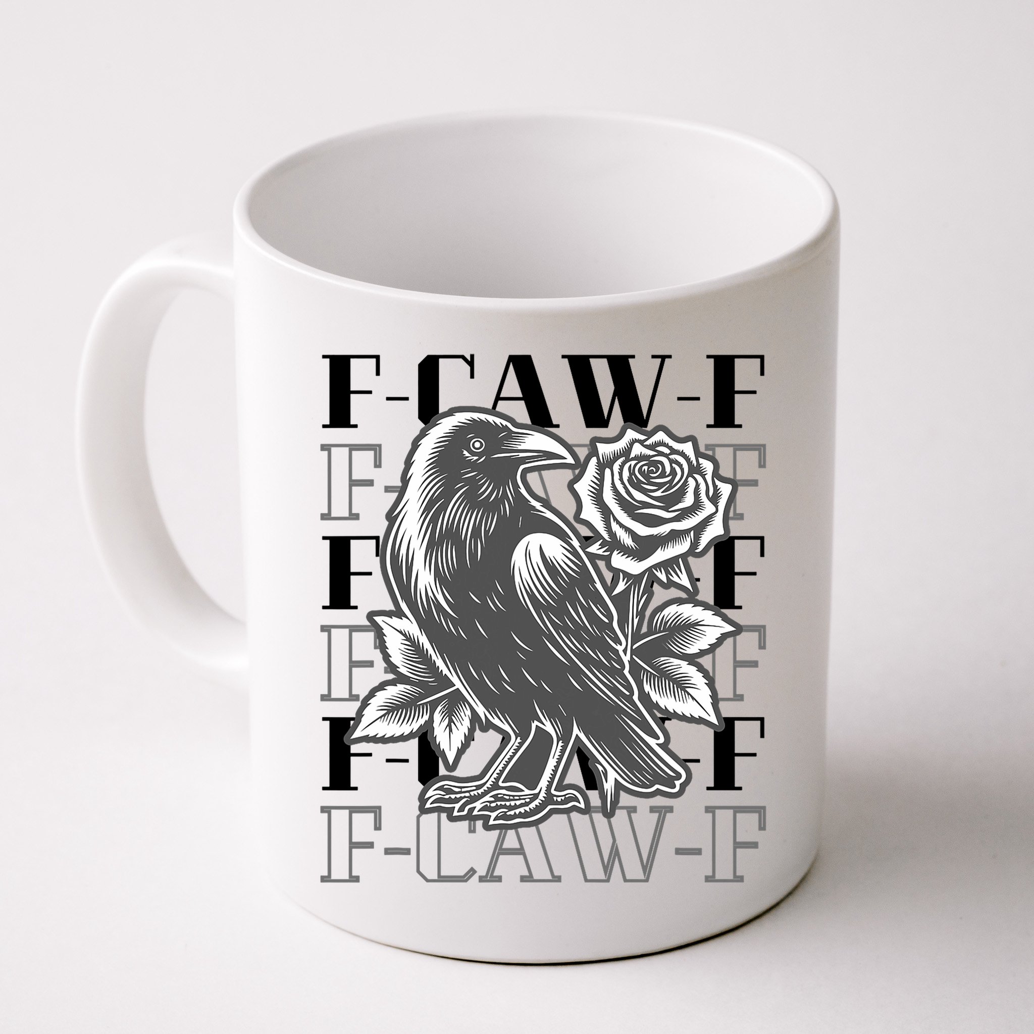 Funny F-Caw-F Crow Black Crow, F-Caw-F Black Bird Mug