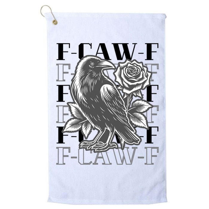 Funny F-Caw-F Crow Black Crow, F-Caw-F Black Bird Golf Towel