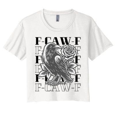 Funny F-Caw-F Crow Black Crow, F-Caw-F Black Bird Crop Top