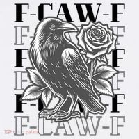 Funny F-Caw-F Crow Black Crow, F-Caw-F Black Bird Crop Top