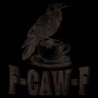 Funny F-CAW-F Crow Coffee Adult Humor Graphic Drawstring Bag