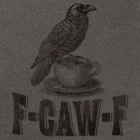 Funny F-CAW-F Crow Coffee Adult Humor Graphic Cotton Canvas Backpack
