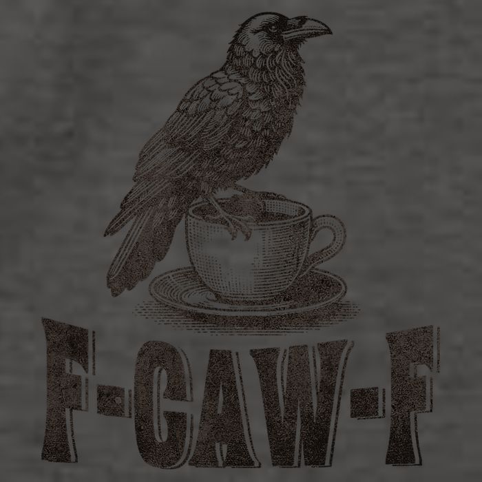 Funny F-CAW-F Crow Coffee Adult Humor Graphic Vector Backpack