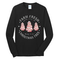 Farm Fresh Christmas Tree Cakes Funny Tree Farm Xmas Pajamas Tall Long Sleeve T-Shirt