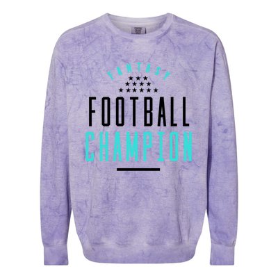 Fantasy Football Champion Winner League Draft Team Gift Colorblast Crewneck Sweatshirt