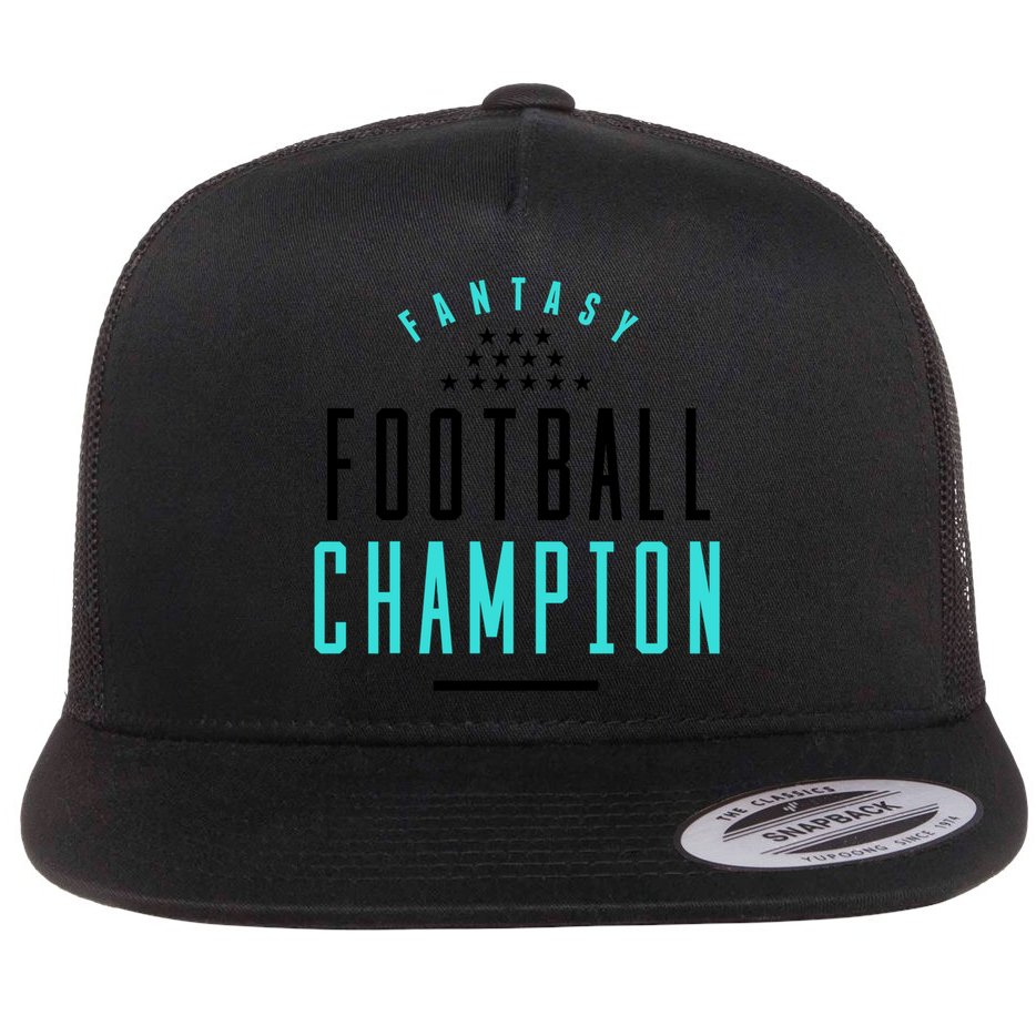 Fantasy Football Champion Winner League Draft Team Gift Flat Bill Trucker Hat