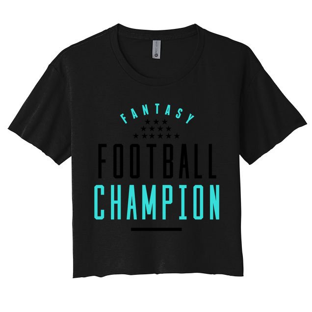Fantasy Football Champion Winner League Draft Team Gift Women's Crop Top Tee