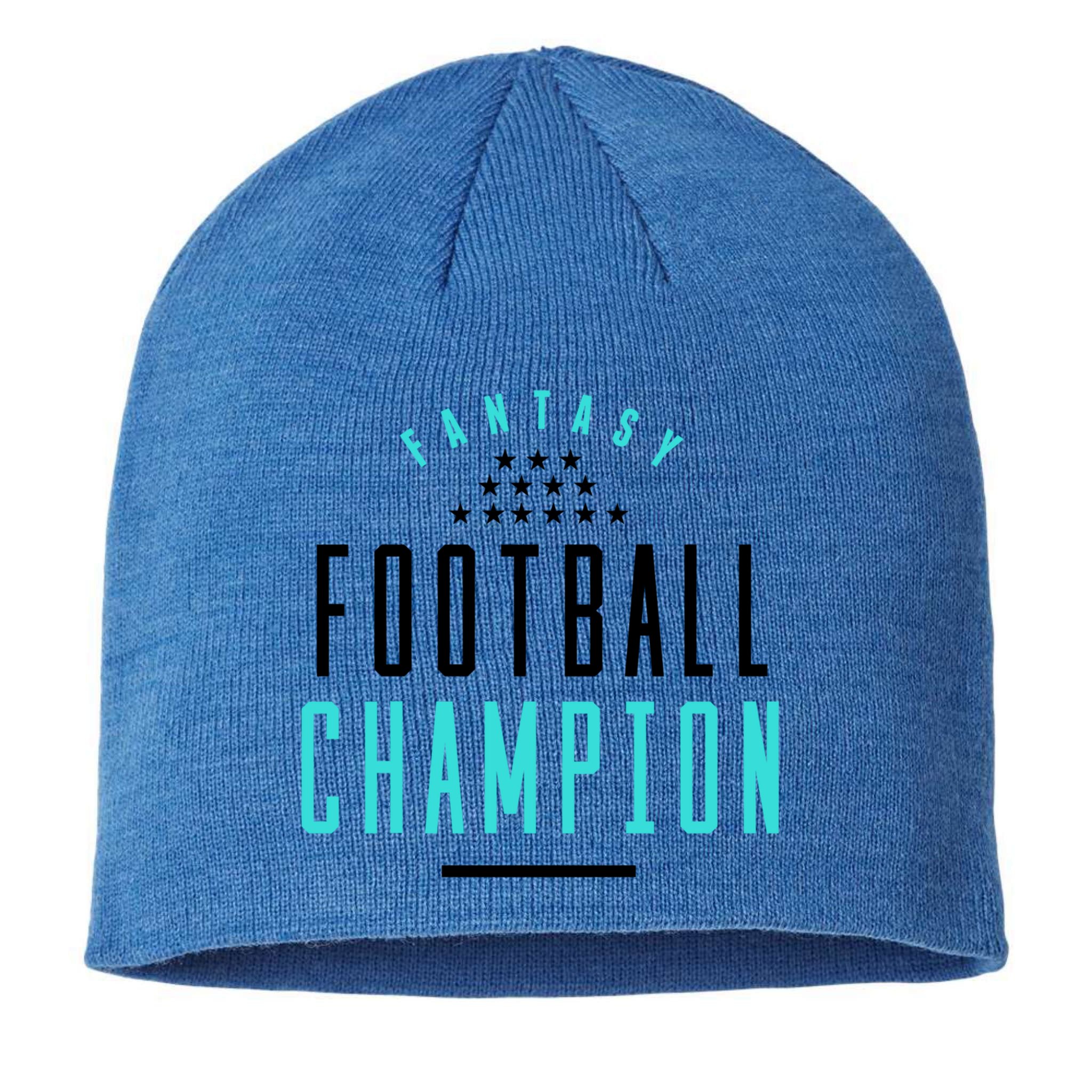 Fantasy Football Champion Winner League Draft Team Gift Sustainable Beanie