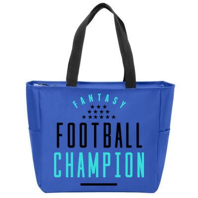 Fantasy Football Champion Winner League Draft Team Gift Zip Tote Bag