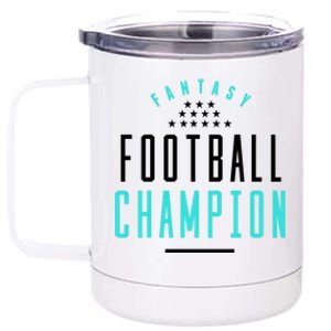 Fantasy Football Champion Winner League Draft Team Gift 12 oz Stainless Steel Tumbler Cup