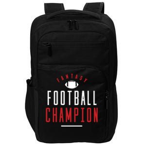 Fantasy Football Champion Winner League Draft Team Gift Impact Tech Backpack