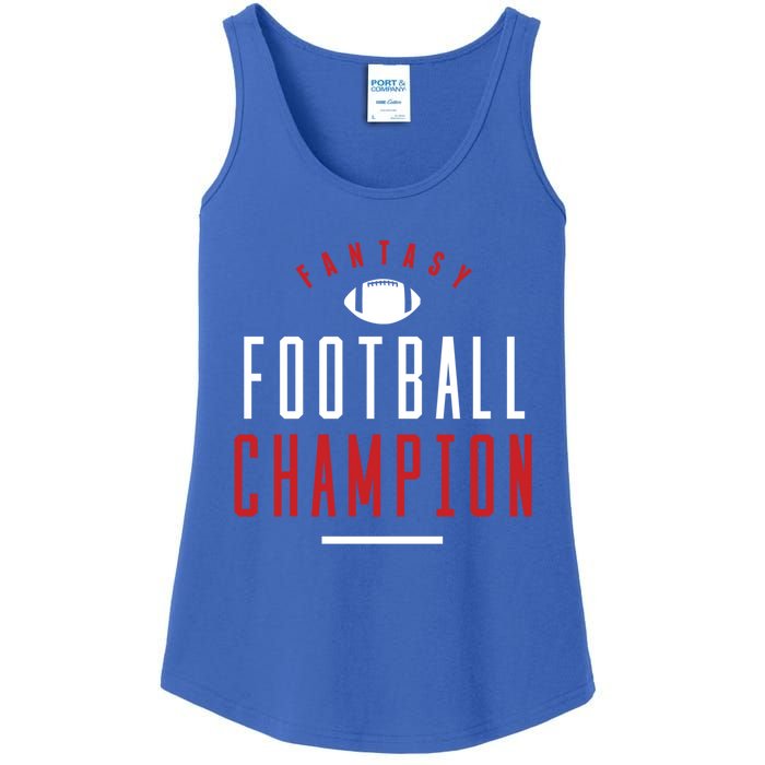 Fantasy Football Champion Winner League Draft Team Gift Ladies Essential Tank