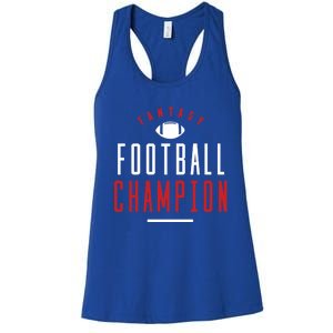 Fantasy Football Champion Winner League Draft Team Gift Women's Racerback Tank