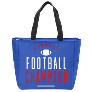 Fantasy Football Champion Winner League Draft Team Gift Zip Tote Bag