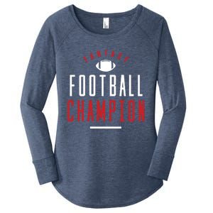 Fantasy Football Champion Winner League Draft Team Gift Women's Perfect Tri Tunic Long Sleeve Shirt