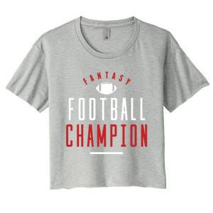 Fantasy Football Champion Winner League Draft Team Gift Women's Crop Top Tee