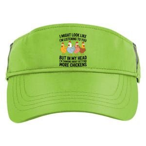 Funny Farmer Chickens Adult Drive Performance Visor