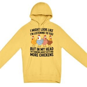 Funny Farmer Chickens Premium Pullover Hoodie