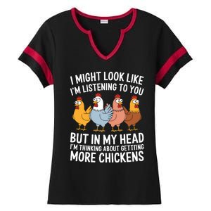 Funny Farmer Chickens Ladies Halftime Notch Neck Tee