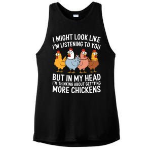 Funny Farmer Chickens Ladies PosiCharge Tri-Blend Wicking Tank