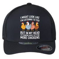 Funny Farmer Chickens Flexfit Unipanel Trucker Cap