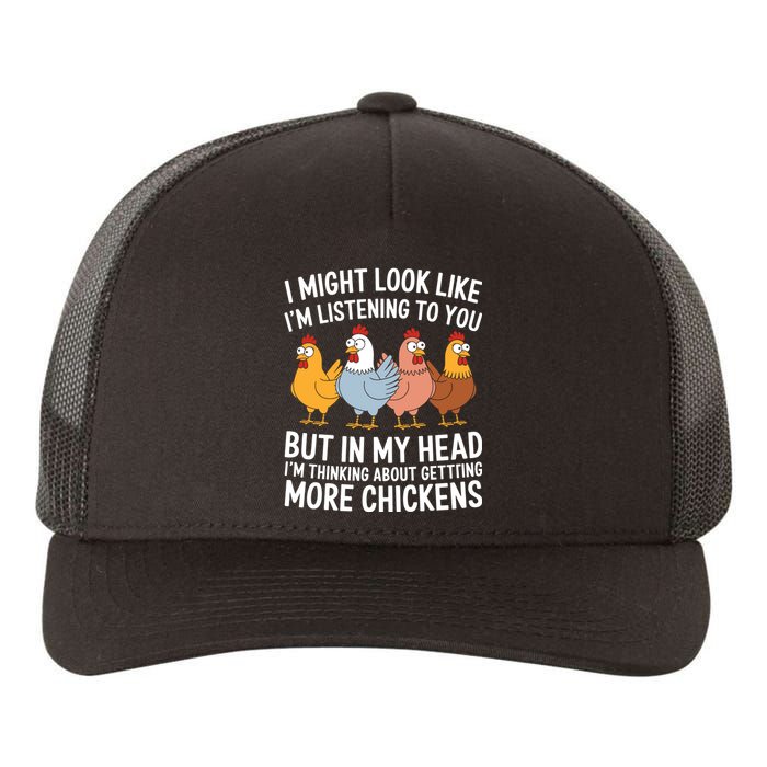 Funny Farmer Chickens Yupoong Adult 5-Panel Trucker Hat