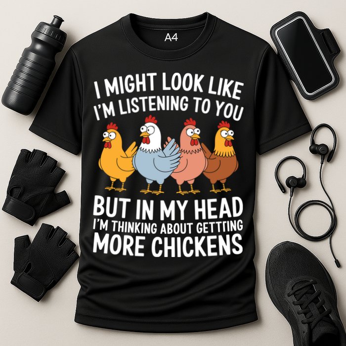 Funny Farmer Chickens Cooling Performance Crew T-Shirt