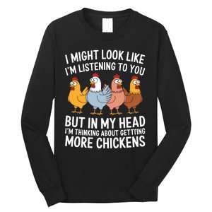 Funny Farmer Chickens Long Sleeve Shirt