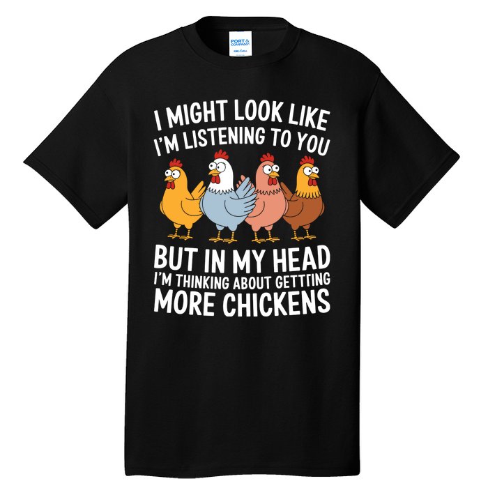 Funny Farmer Chickens Tall T-Shirt