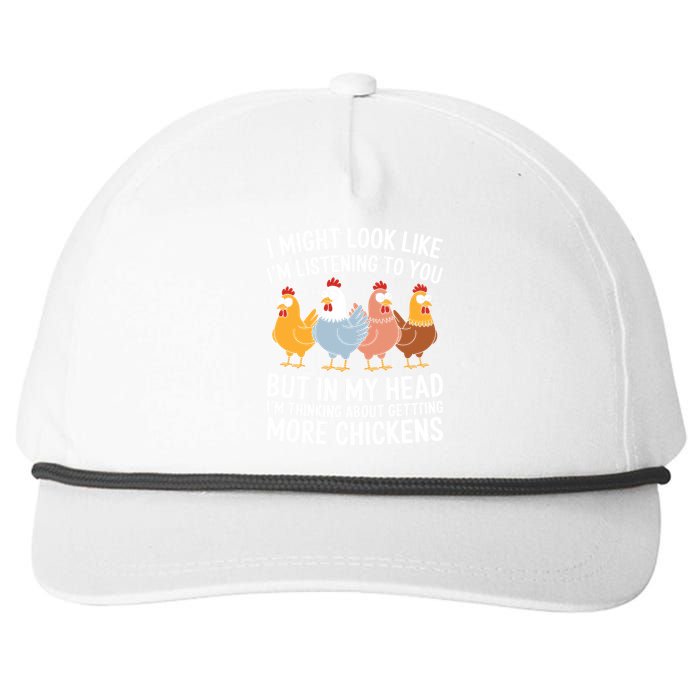 Funny Farmer Chickens Snapback Five-Panel Rope Hat