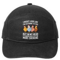 Funny Farmer Chickens 7-Panel Snapback Hat