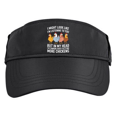 Funny Farmer Chickens Adult Drive Performance Visor