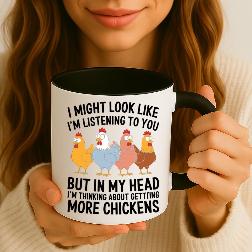 Funny Farmer Chickens Mug