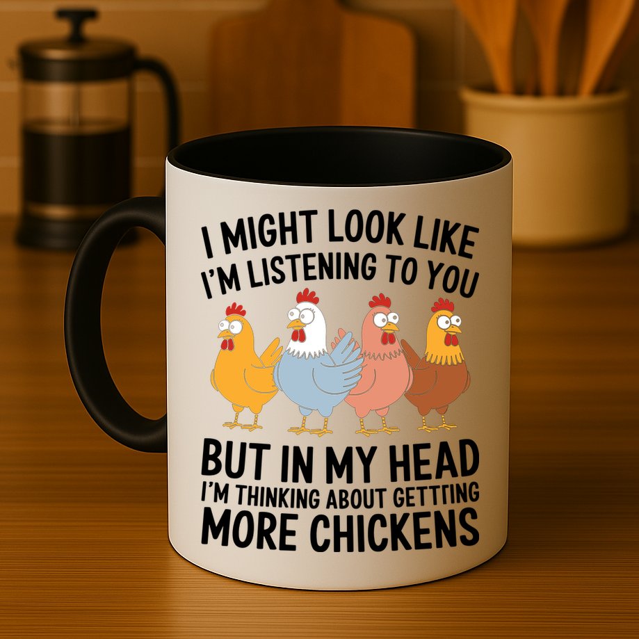 Funny Farmer Chickens Mug