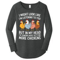 Funny Farmer Chickens Women's Perfect Tri Tunic Long Sleeve Shirt