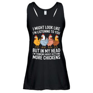 Funny Farmer Chickens Ladies Essential Flowy Tank