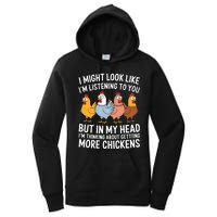 Funny Farmer Chickens Women's Pullover Hoodie