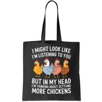 Funny Farmer Chickens Tote Bag