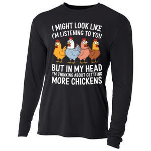 Funny Farmer Chickens Cooling Performance Long Sleeve Crew