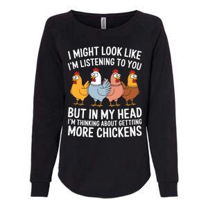 Funny Farmer Chickens Womens California Wash Sweatshirt