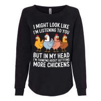 Funny Farmer Chickens Womens California Wash Sweatshirt