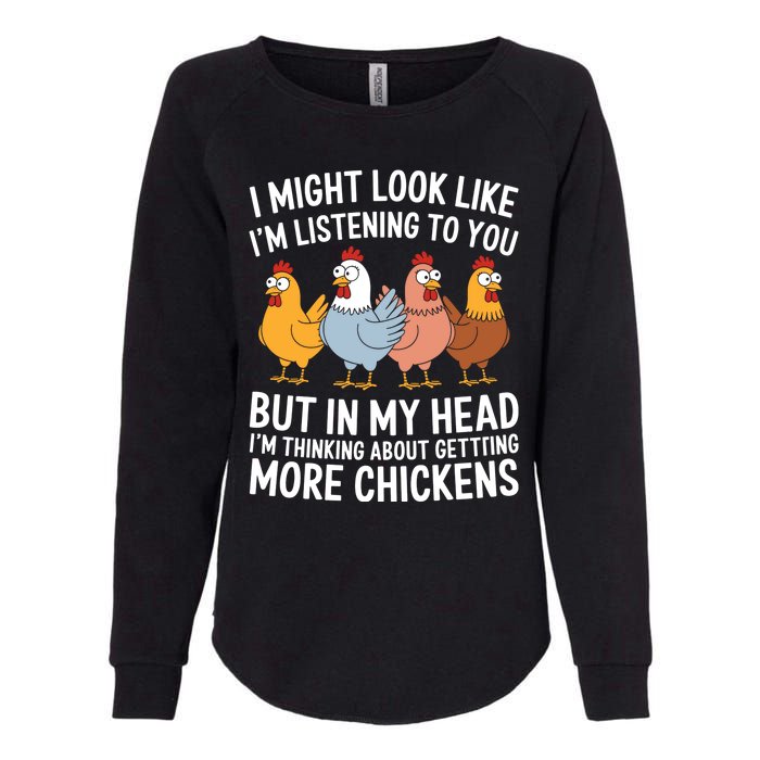 Funny Farmer Chickens Womens California Wash Sweatshirt