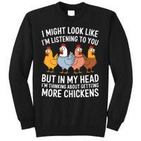 Funny Farmer Chickens Tall Sweatshirt